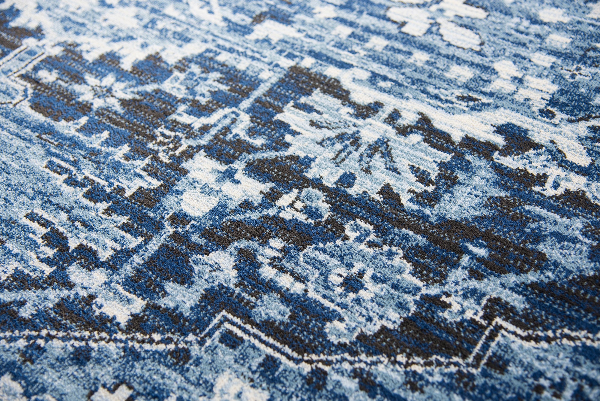 Rizzy Home Panache PN6962 Light Blue Central Medallion Area Rug