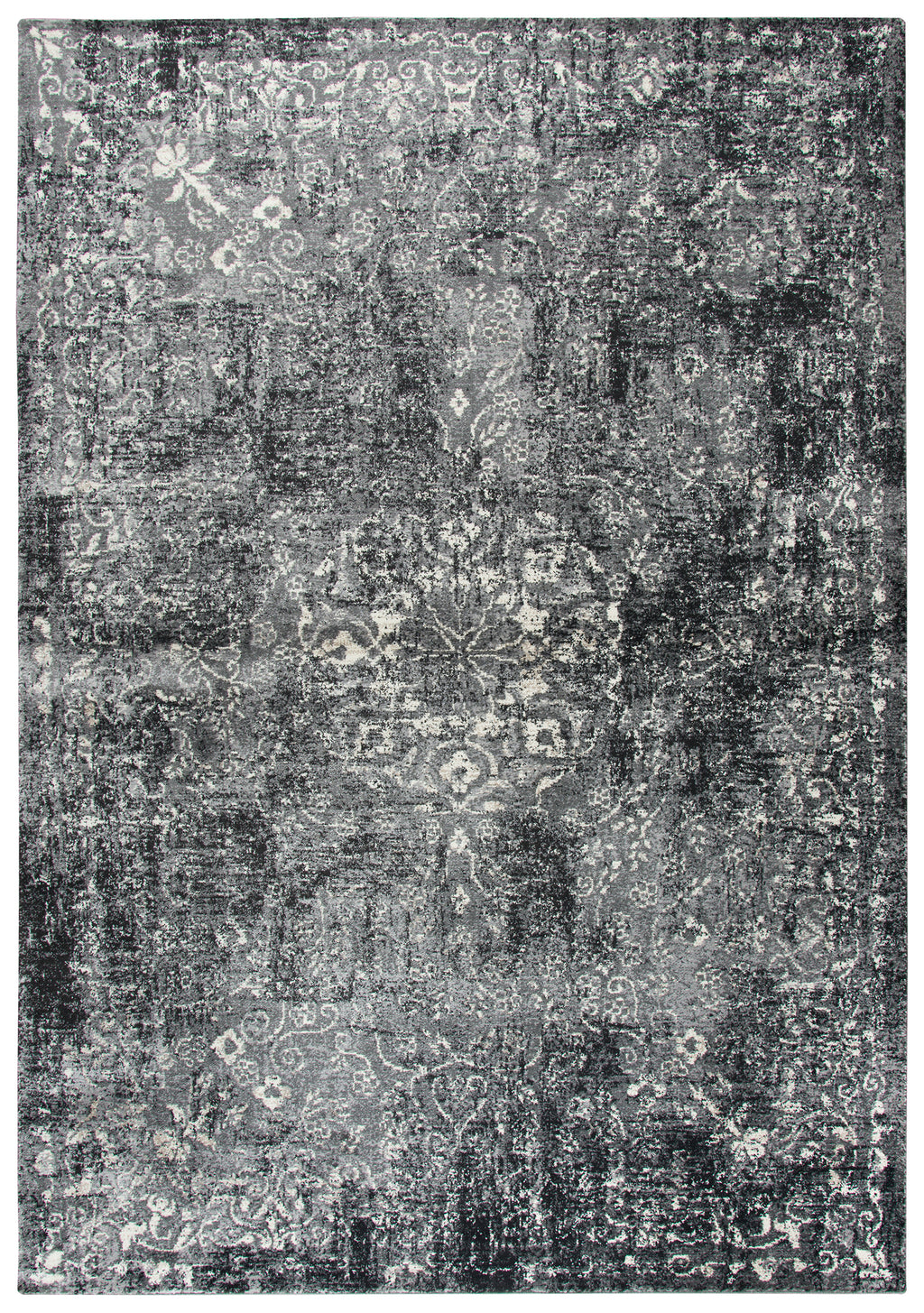 Rizzy Home Panache PN6971 Gray Central Medallion Floral Area Rug