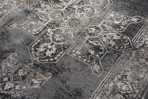 Rizzy Home Panache PN6972 Gray Central Medallion Distress Area Rug