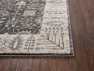 Rizzy Home Panache PN6975 Gray Motif Distress Area Rug