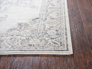 Rizzy Home Panache PN6980 Natural Central Medallion Motif Distress Area Rug
