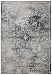 Rizzy Home Panache PN6981 Taupe Central Medallion Scroll Work Distress Area Rug