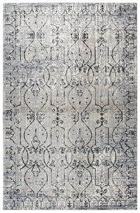 Rizzy Home Panache PN6982 Taupe Scroll Work Distress Area Rug
