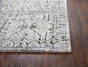 Rizzy Home Panache PN6982 Taupe Scroll Work Distress Area Rug