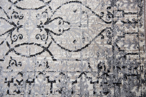 Rizzy Home Panache PN6982 Taupe Scroll Work Distress Area Rug