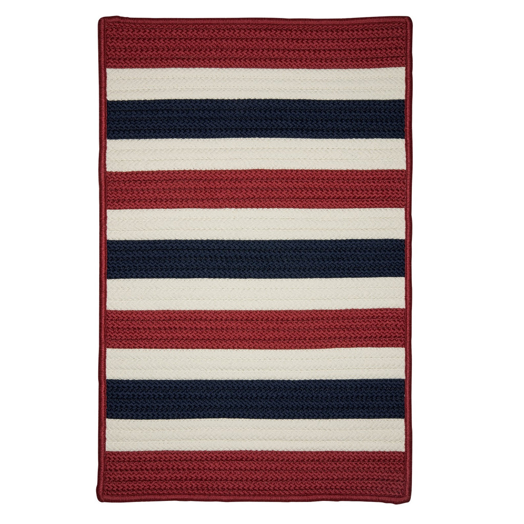 Colonial Mills Portico PO29 Patriotic Stripe Indoor/Outdoor Area Rug