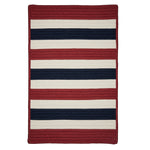 Colonial Mills Portico PO29 Patriotic Stripe Indoor/Outdoor Area Rug