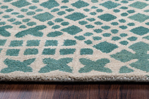 Rizzy Home Pandora PR2378 Teal Print Area Rug