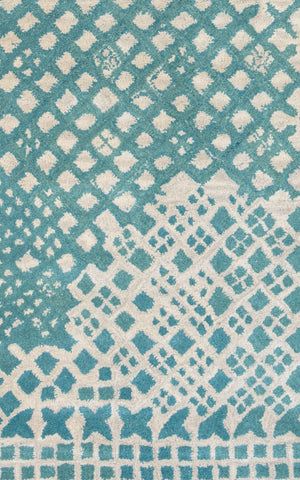 Rizzy Home Pandora PR2378 Teal Print Area Rug