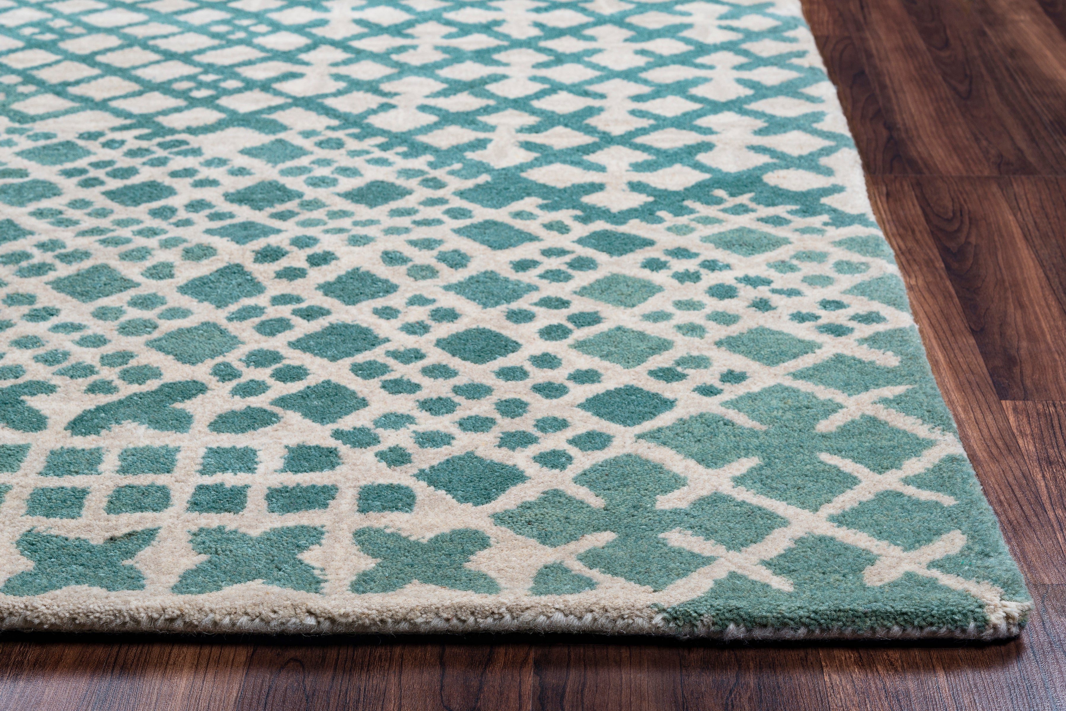 Rizzy Home Pandora PR2378 Teal Print Area Rug