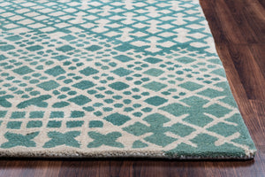 Rizzy Home Pandora PR2378 Teal Print Area Rug