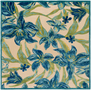 Surya Portera PRT1073 Blue/Green Floral and Paisley Area Rug