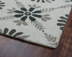 Rizzy Home Rockport RP8698 Ivory Floral Area Rug