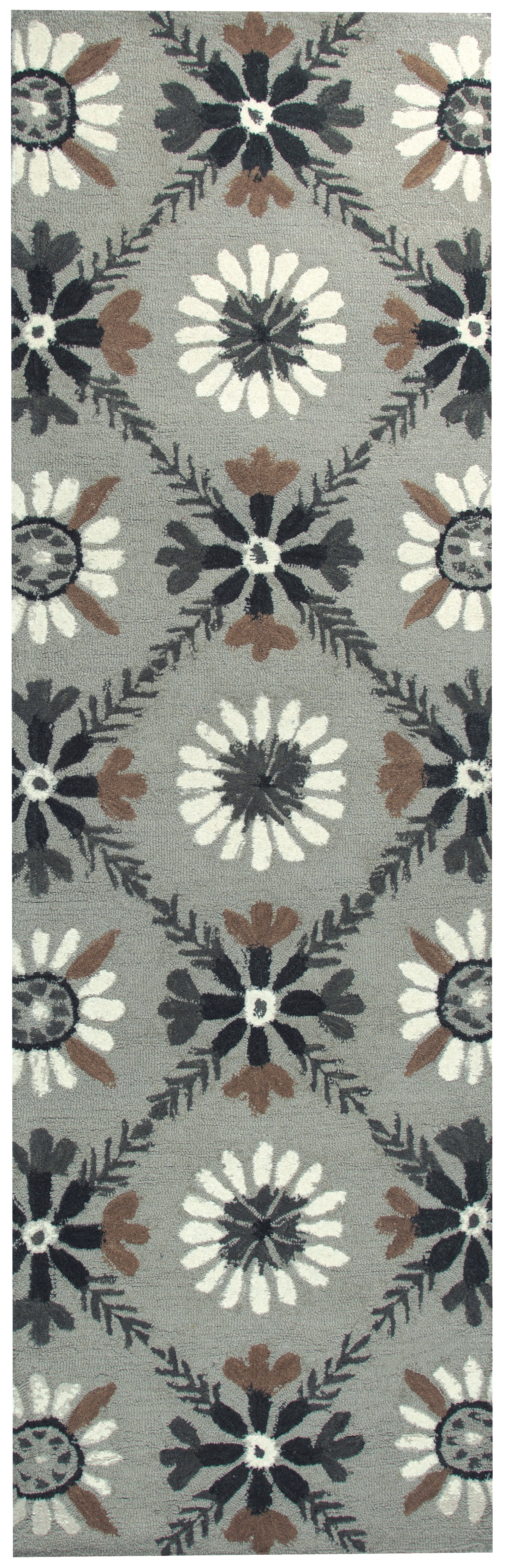 Rizzy Home Rockport RP8762 Gray Floral/Trellis Area Rug