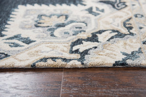 Rizzy Home Resonant RS070B Dark Blue Central Medallion Area Rug