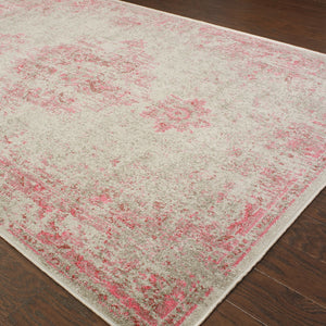 Oriental Weavers Revival Grey/Pink Oriental 6330F Area Rug