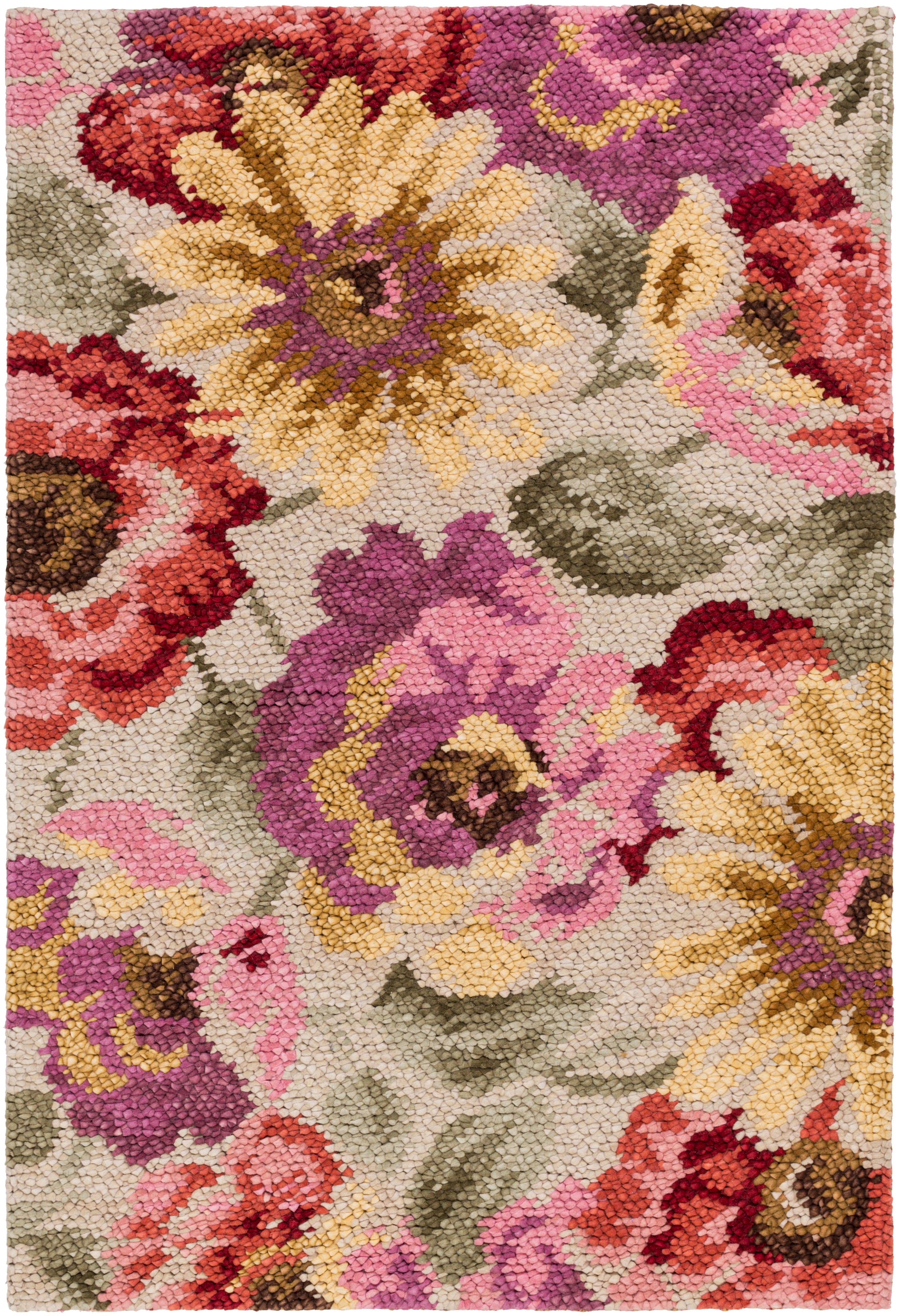 Surya Spring Bloom SBO6000 Red/Pink Floral and Paisley Area Rug