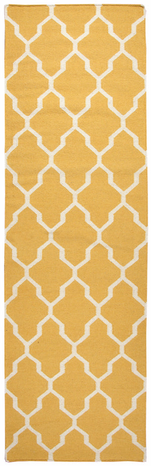 Rizzy Home Swing SG2417 Yellow/Gold Trellis Area Rug