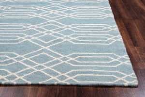 Rizzy Home Swing SG8159 Blue Trellis Area Rug