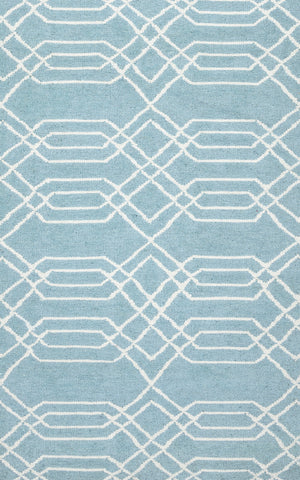 Rizzy Home Swing SG8159 Blue Trellis Area Rug