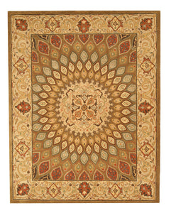 EORC Hand-tufted Wool Brown Traditional Oriental Gombad Rug
