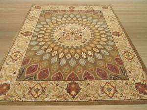 EORC Hand-tufted Wool Brown Traditional Oriental Gombad Rug