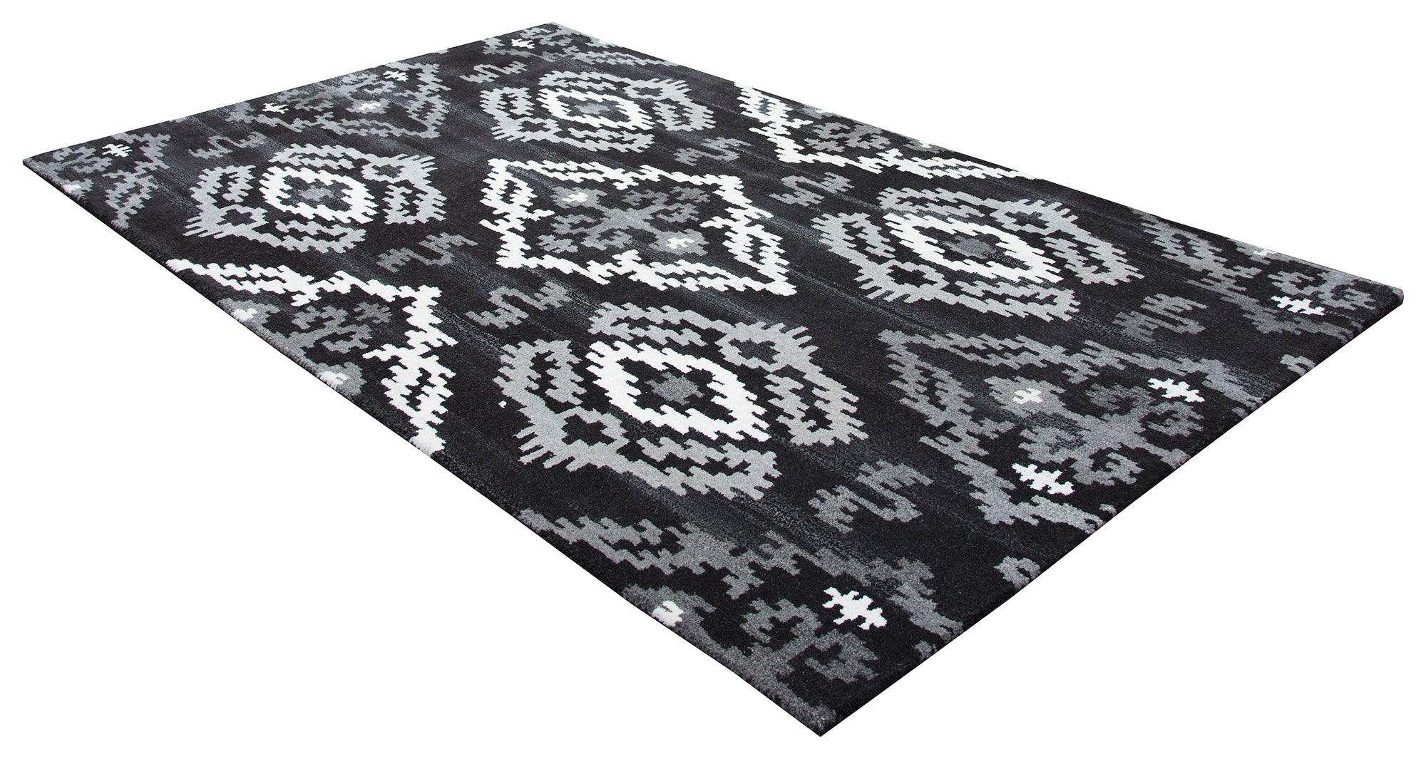 Rizzy Home Suffolk SK252A Black Medallion Ikat Area Rug