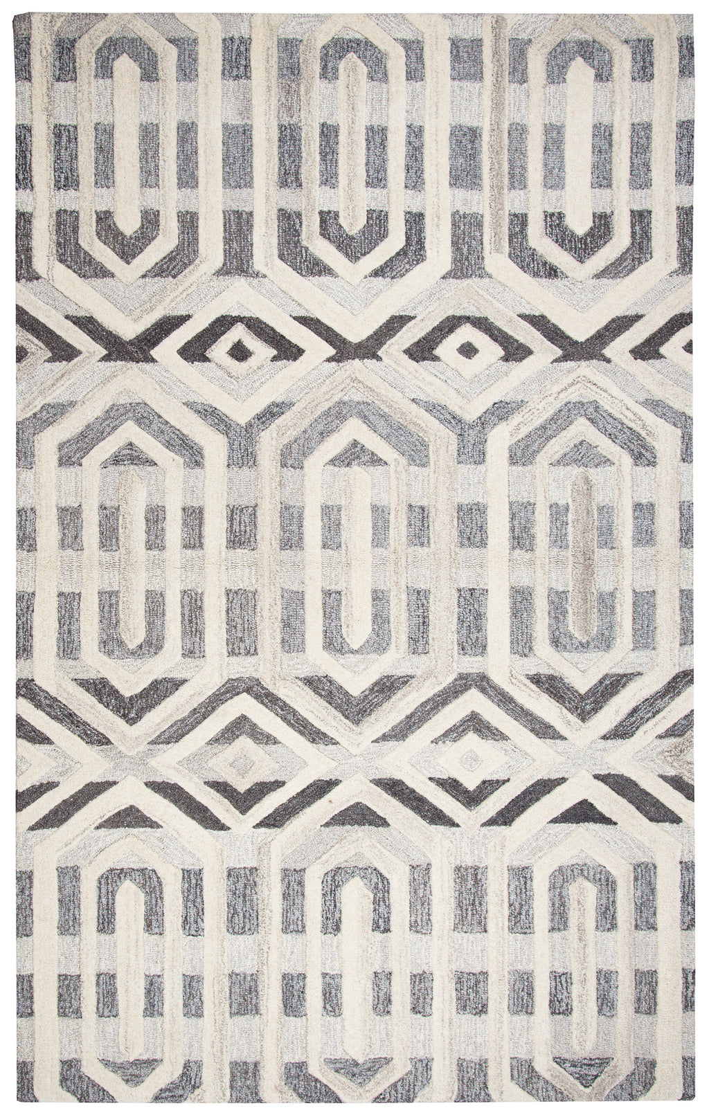Rizzy Home Suffolk SK336A Gray Geometric Area Rug