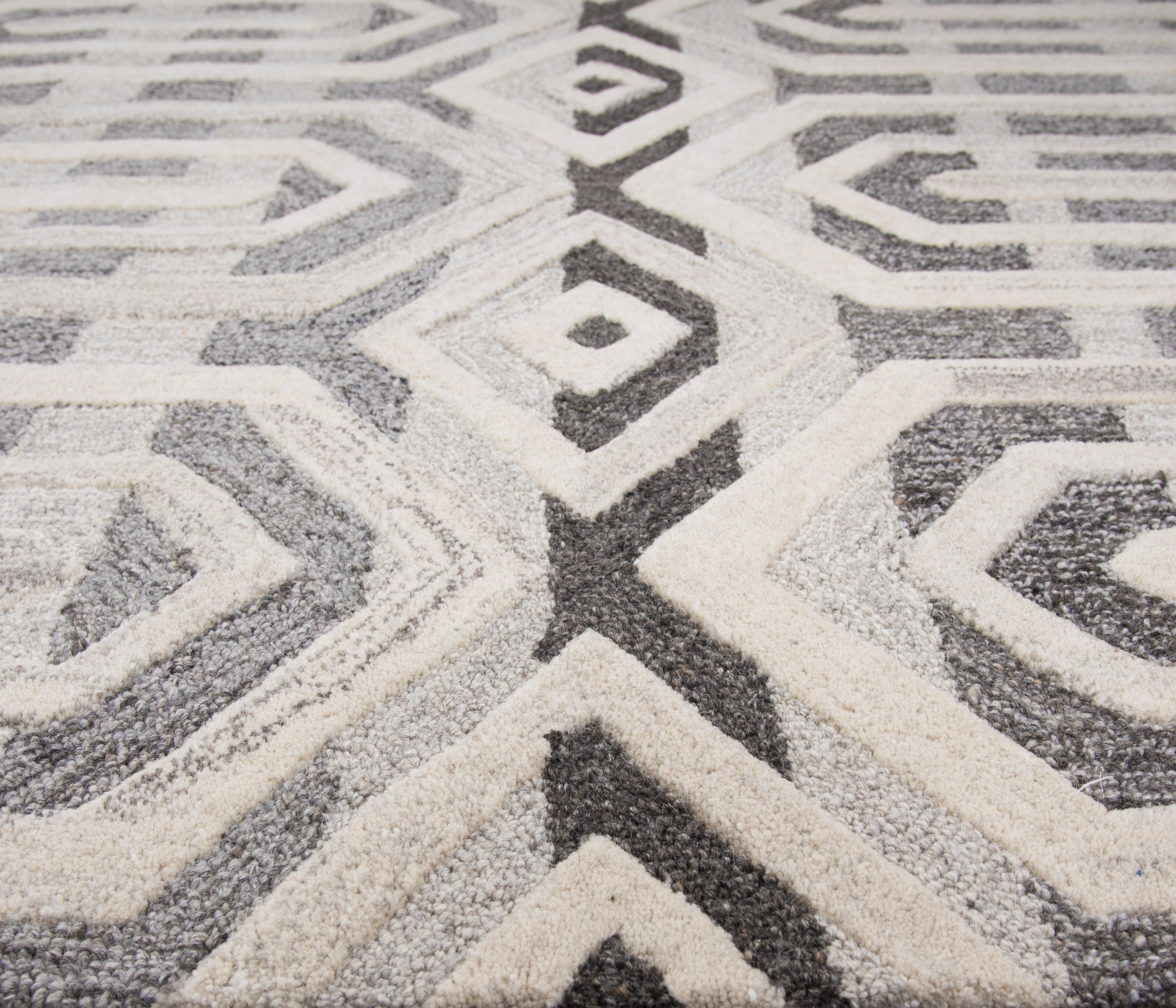 Rizzy Home Suffolk SK336A Gray Geometric Area Rug