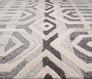 Rizzy Home Suffolk SK336A Gray Geometric Area Rug