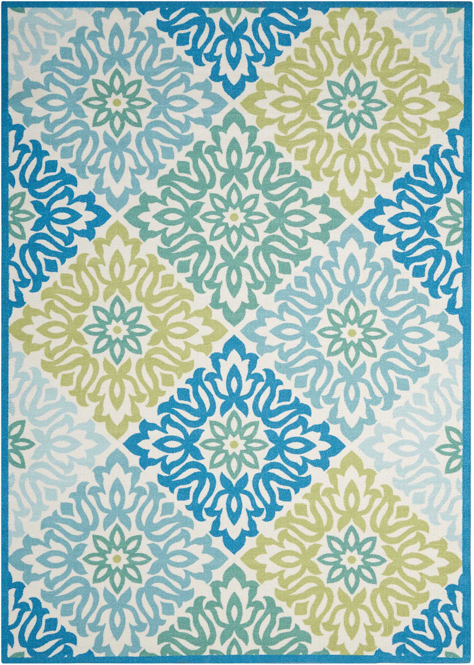 Waverly Sun & Shade Sweet Things Marine Indoor/Outdoor Area Rug by Nourison