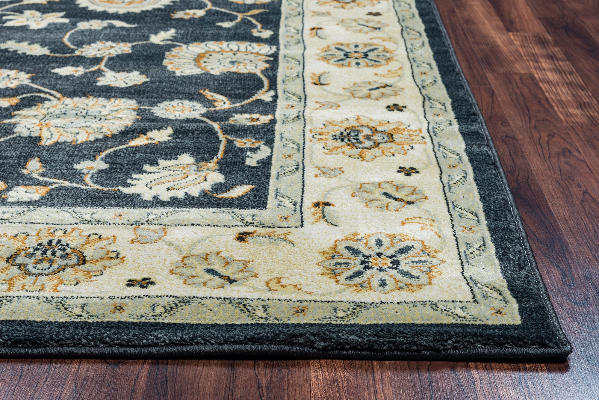 Rizzy Home Sorrento SO4309 Gray/Charcoal Border Area Rug