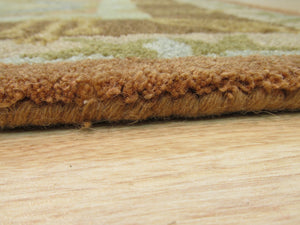 EORC Hand-tufted Wool Green Traditional Floral Morgan Rug