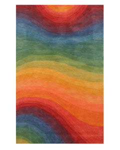 EORC Hand-tufted Wool Lollipop Contemporary Abstract Desertland Rug