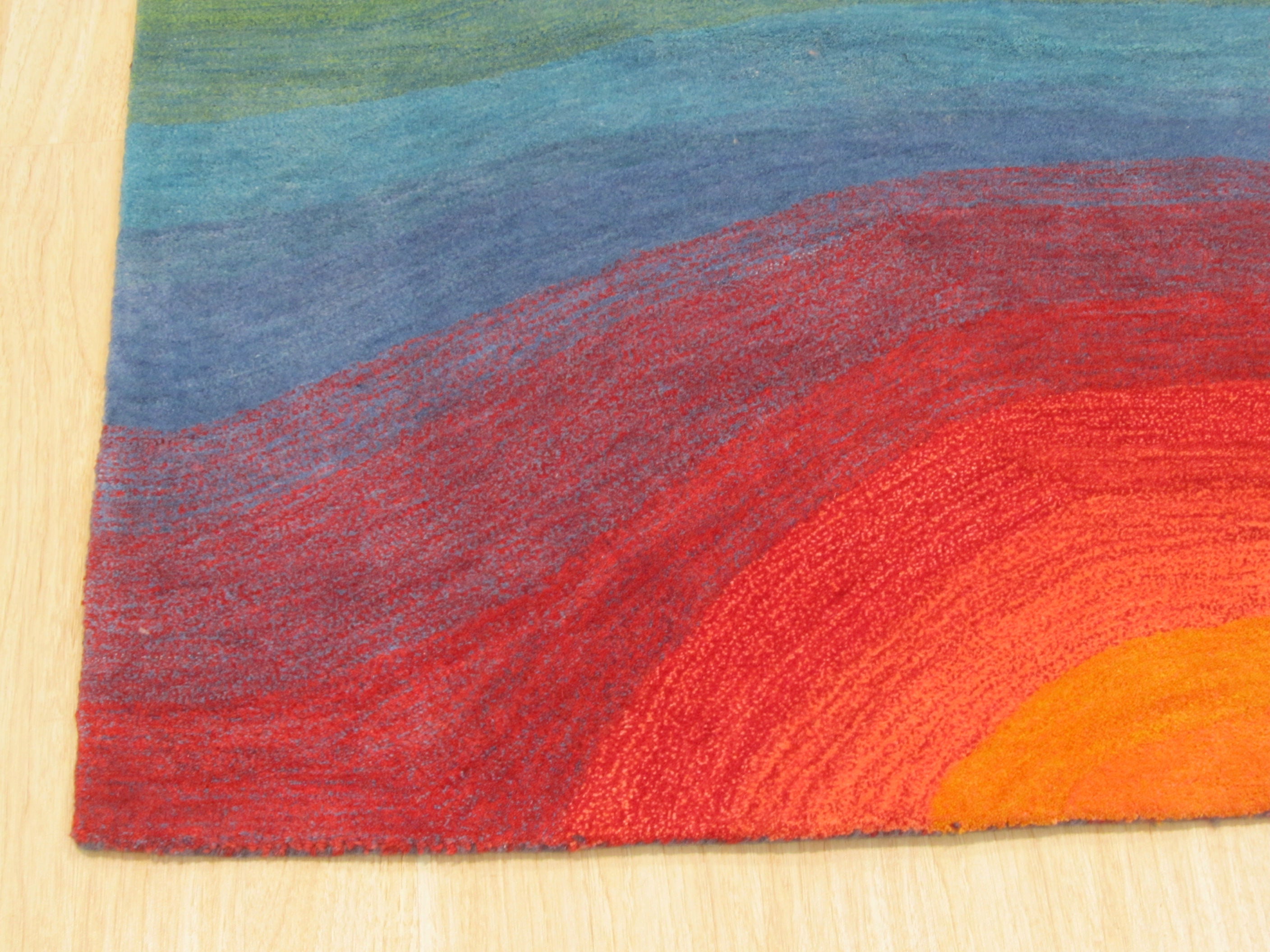 EORC Hand-tufted Wool Lollipop Contemporary Abstract Desertland Rug