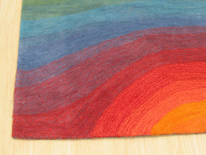 EORC Hand-tufted Wool Lollipop Contemporary Abstract Desertland Rug