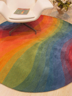 EORC Hand-tufted Wool Lollipop Contemporary Abstract Desertland Rug