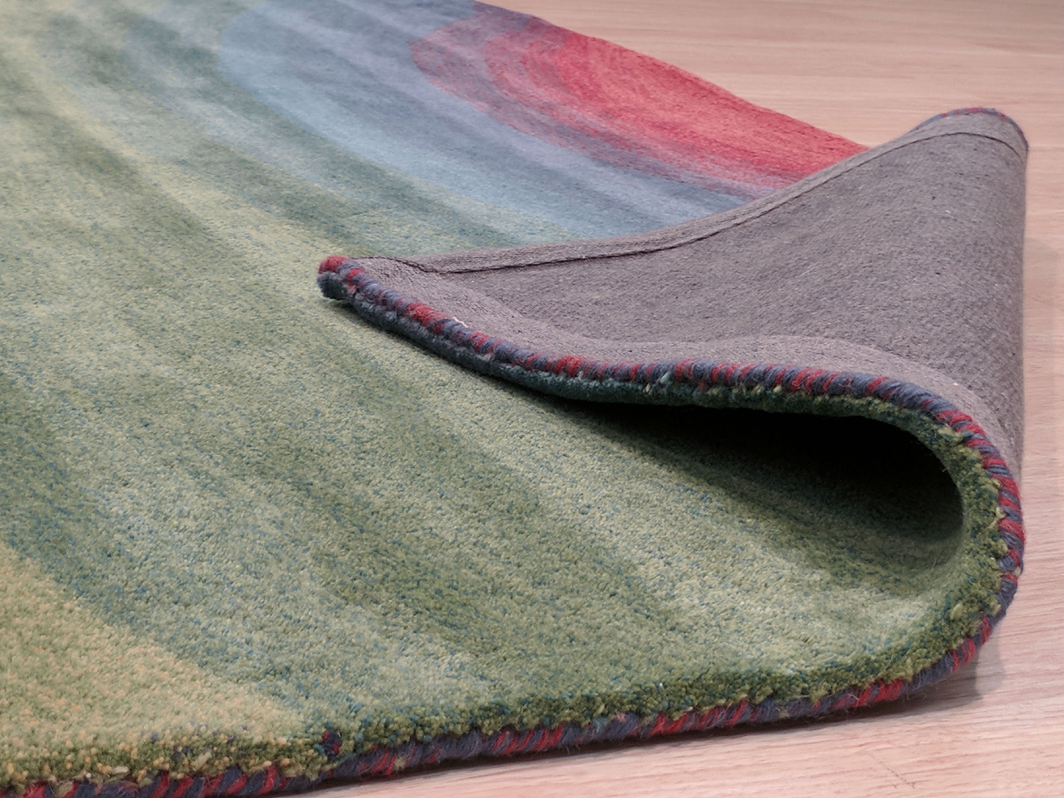 EORC Hand-tufted Wool Lollipop Contemporary Abstract Desertland Rug