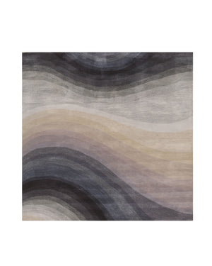 EORC Hand-tufted Wool Blue Contemporary Abstract Desertland Rug