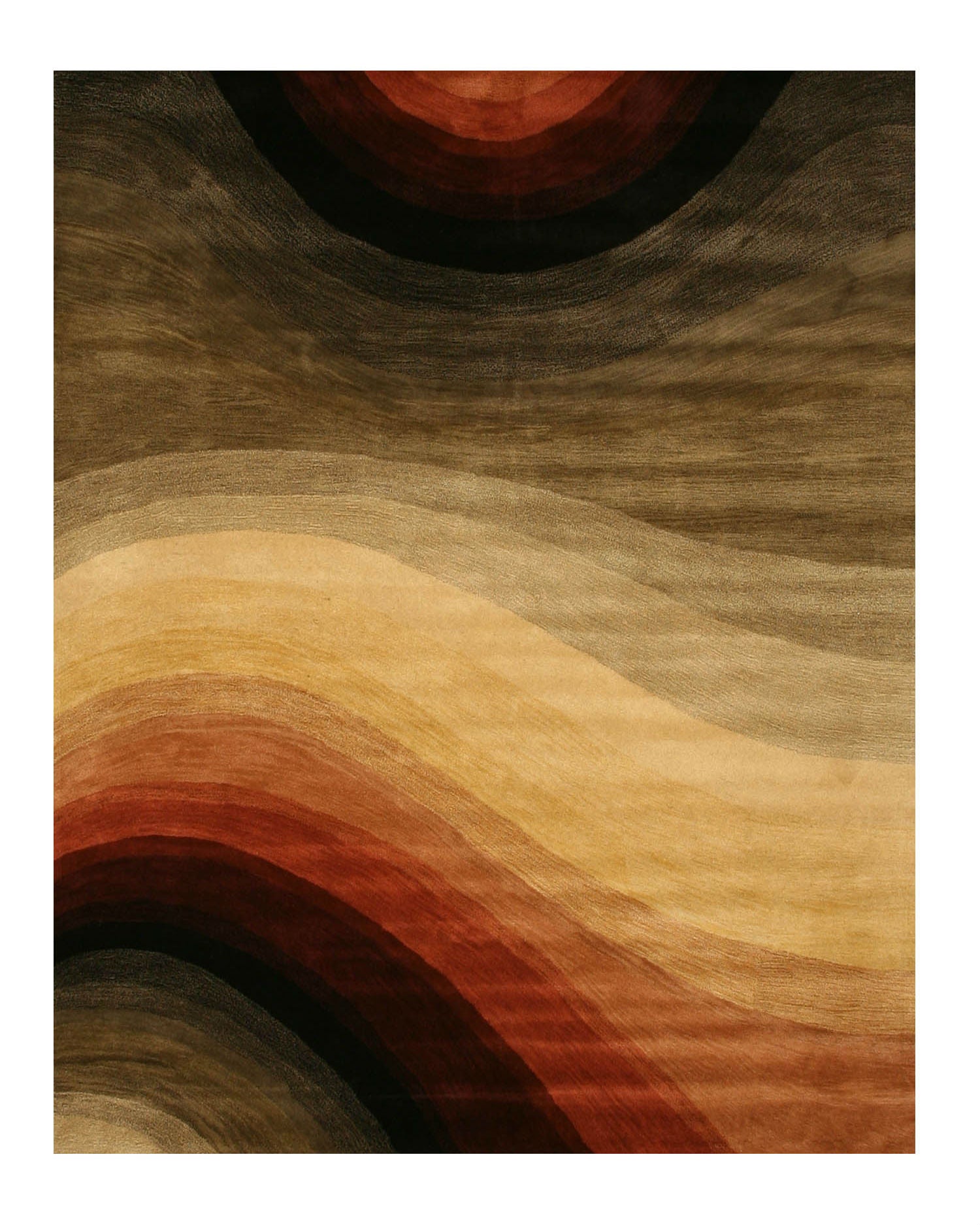 EORC Hand-tufted Wool Multicolored Contemporary Abstract Desertland Rug