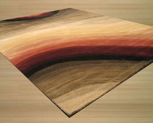 EORC Hand-tufted Wool Multicolored Contemporary Abstract Desertland Rug