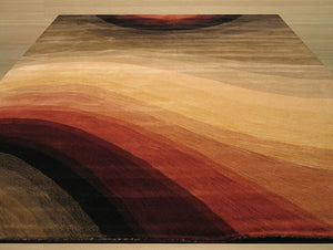 EORC Hand-tufted Wool Multicolored Contemporary Abstract Desertland Rug