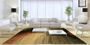 EORC Hand-tufted Wool Multicolored Contemporary Abstract Desertland Rug