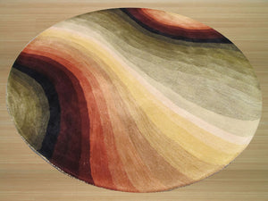 EORC Hand-tufted Wool Multicolored Contemporary Abstract Desertland Rug