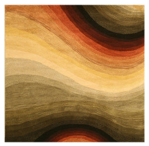 EORC Hand-tufted Wool Multicolored Contemporary Abstract Desertland Rug