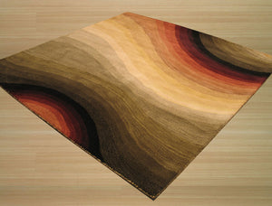 EORC Hand-tufted Wool Multicolored Contemporary Abstract Desertland Rug