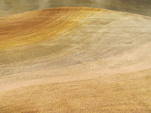 EORC Hand-tufted Wool Gold Contemporary Abstract Desertland Rug