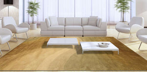 EORC Hand-tufted Wool Gold Contemporary Abstract Desertland Rug