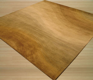 EORC Hand-tufted Wool Gold Contemporary Abstract Desertland Rug