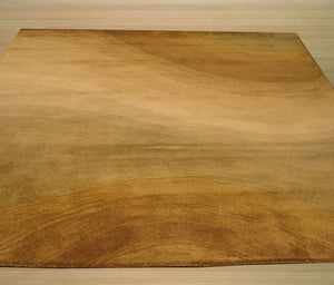 EORC Hand-tufted Wool Gold Contemporary Abstract Desertland Rug
